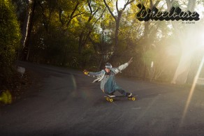 Justin Preston dodging lasers. Photo: David Marano.