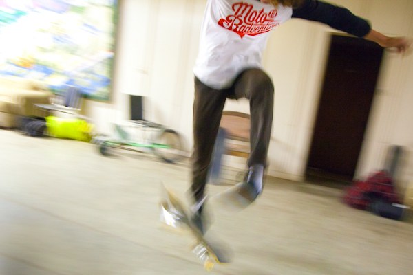 Daniel Luna with the fakie tre inside The Orchid.