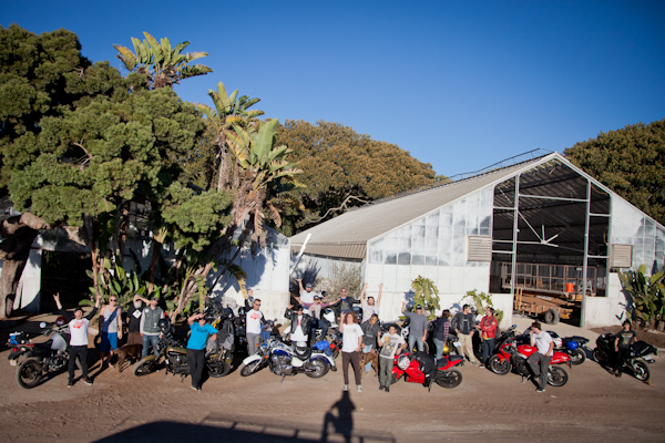 The Moto Radventure arrives at The Orchid. Photo: Ruano.