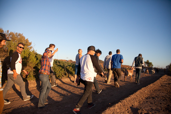 Just following some pigmy goats to the beach. Photo: Ruano.