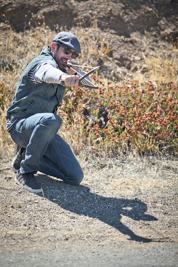 A man and his slingshot. Photo: Bandy.