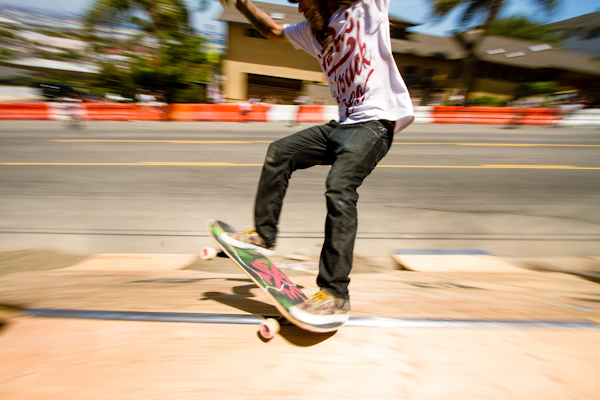Brand Parker with a speedy five-o grinder. Photo: David Marano.