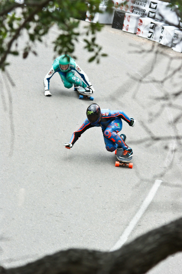 Patrick still out front in the semis. Photo: Ruano.