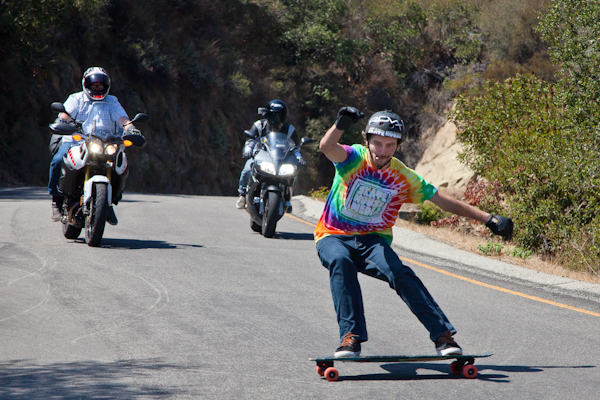 Louis Pilloni leading a run down "the" Malibu one-way. Photo: Ruano.