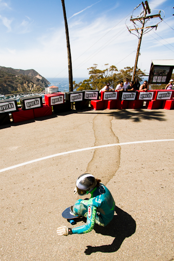 Elena Corrigall winning. Photo: Marano.